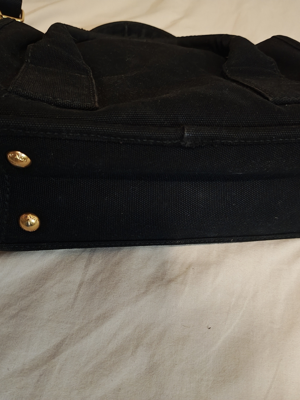 Prada Black Crossbody Satchel with Tan Leather Accent - Picture 13 of 14